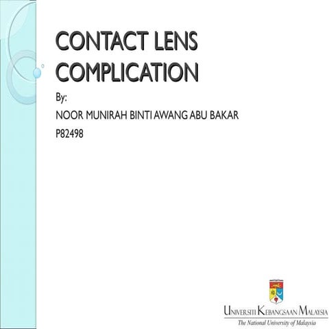 Contact lens complication 