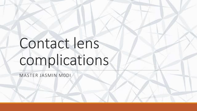 Soft  & RGP Contact lens complications.pptx