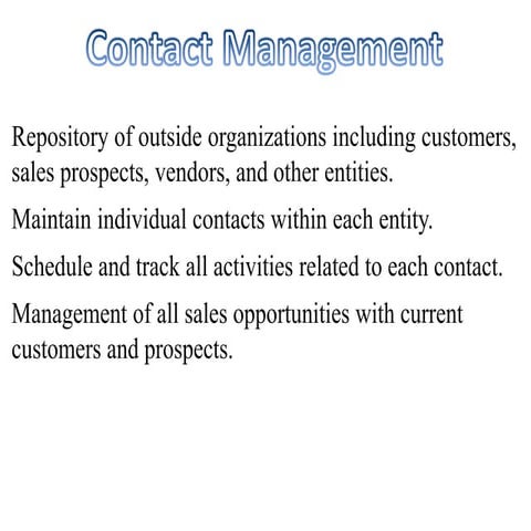 Contact management до теми 4