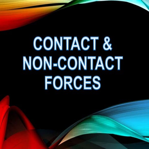 FORCE | CONTACT AND NON-CONTACT FORCES