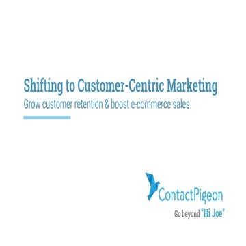 Shifting to Customer-Centric Marketing for Ecommerce