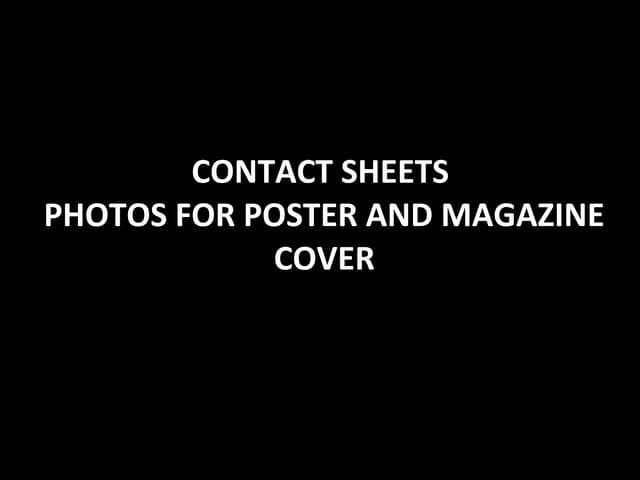 Contact sheets