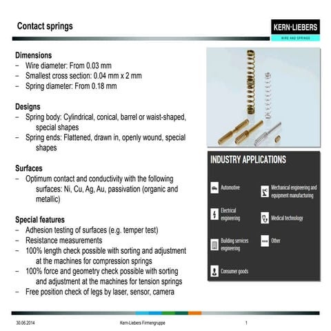Micro springs KERN LIEBERS | ODP