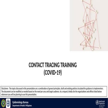 Contact Tracing during the covid 19 pandemic