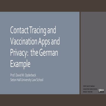 Contact Tracing Apps and Privacy: The German Experience