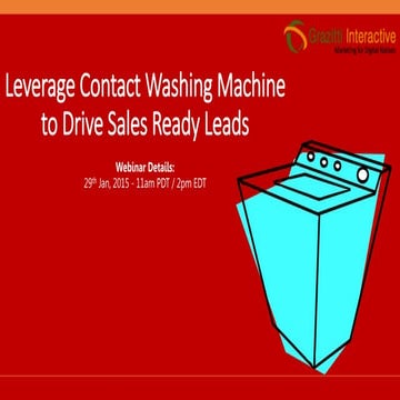 Contact washing machine webinar deck