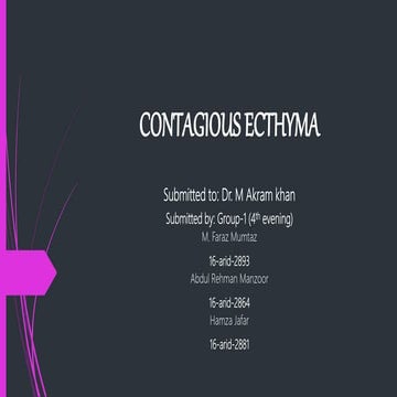 Contagious ecthyma 