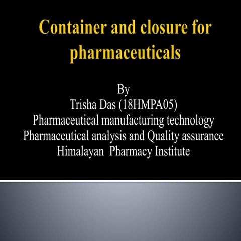 Container and closure (pmt)