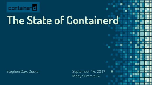 The state of containerd