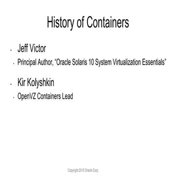 ContainerDays Boston 2015: "A Brief History of Containers" (Jeff Victor & Kir...