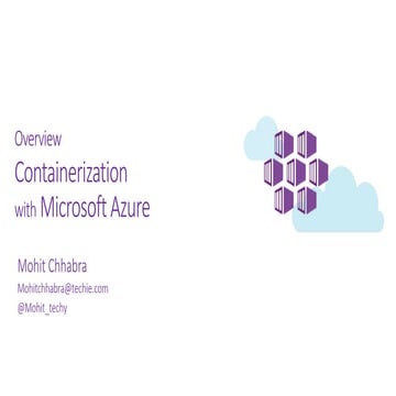 Containerization in microsoft azure