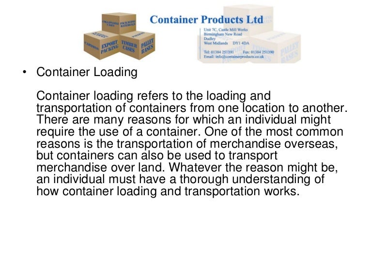 Container Loading Procedure at Tracy Mcfall blog