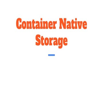 Container Native Storage