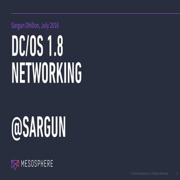 DC/OS 1.8 Container Networking