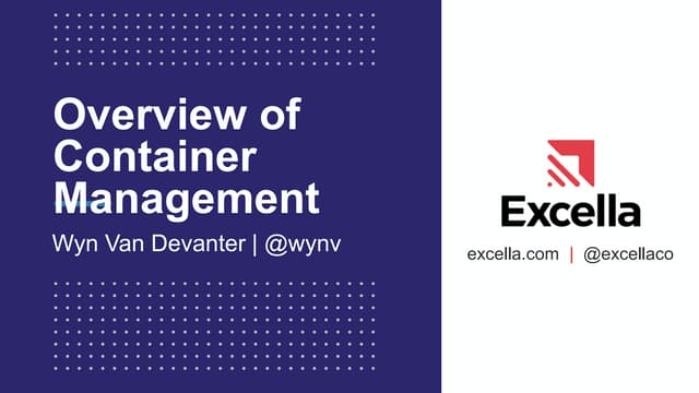 Container orchestration overview