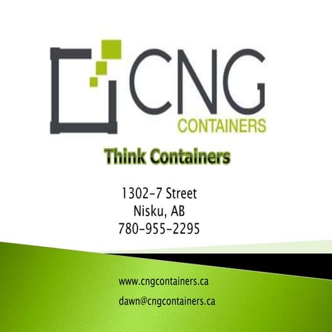 CNG Containers - 2013 Product Line