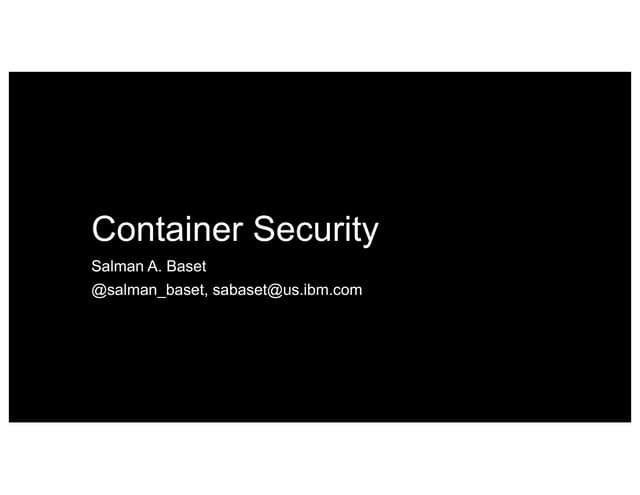 Container Security