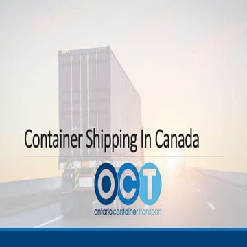 Container Shipping in Canada