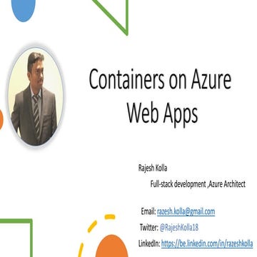 Containers on azure web apps