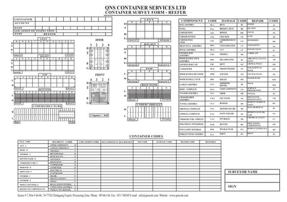 Container survey format flat rack | PDF