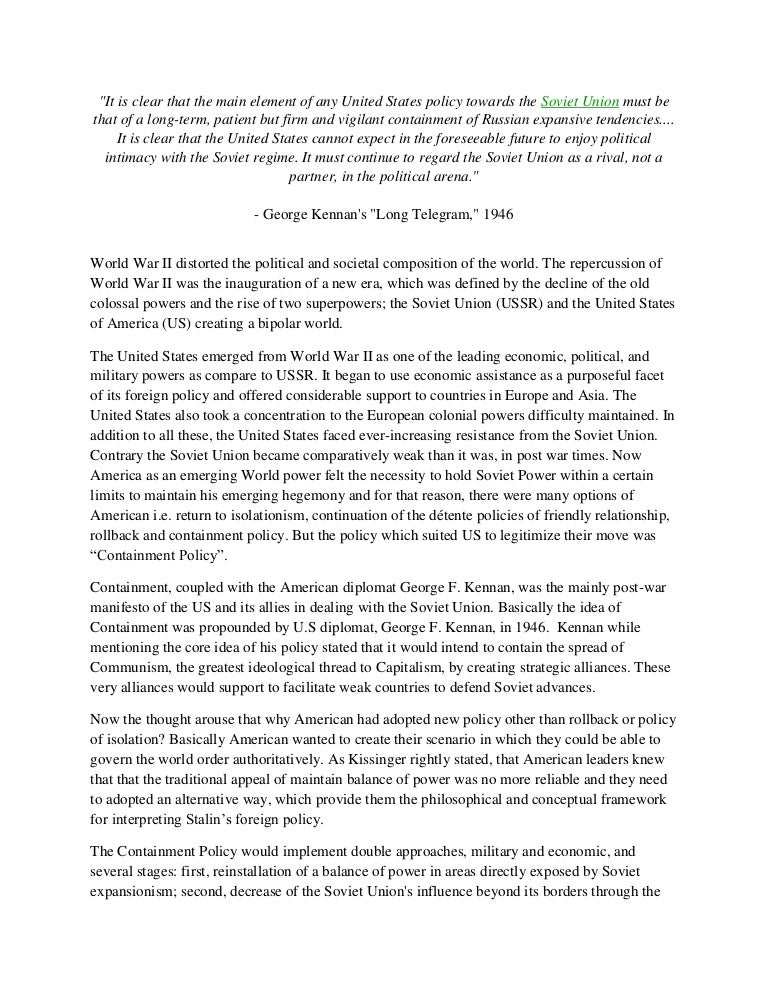 Containment policy critique