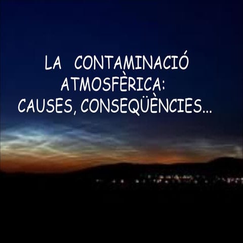 LA CONTAMINACIÓ