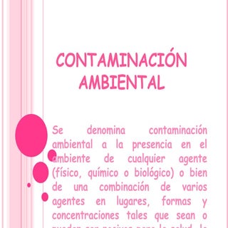 Contaminación ambiental
