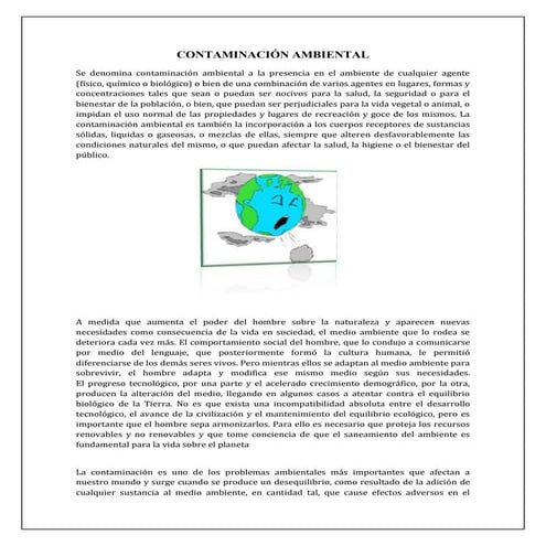 Contaminación ambiental