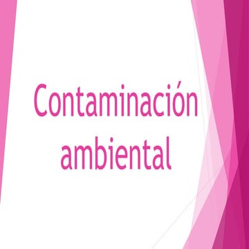 Contaminación ambiental