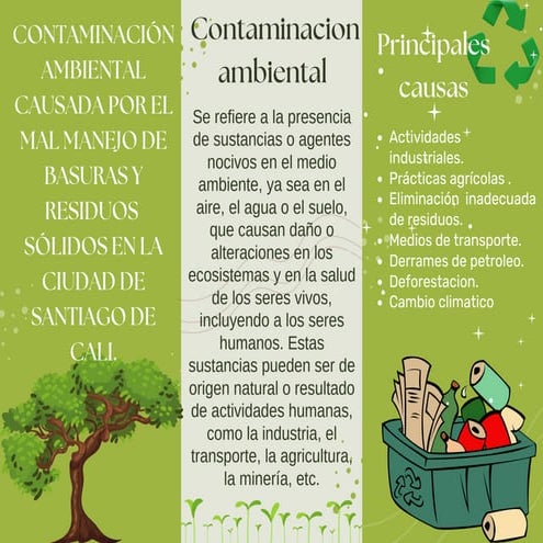 CONTAMINACIÓN AMBIENTAL CAUSADA POR EL MAL MANEJO DE BASURAS Y RESIDUOS ...