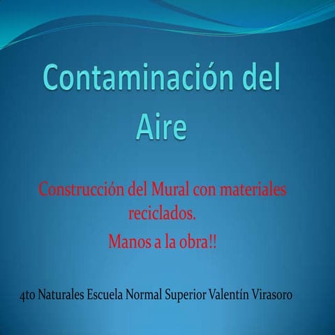 Carteles de Contaminación del Aire 4to