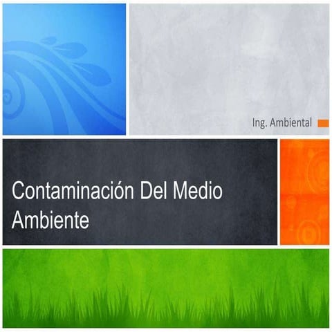 Contaminación del medio ambiente