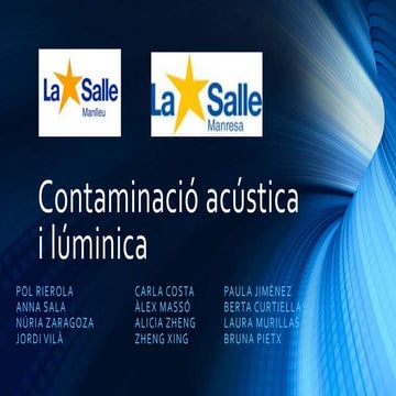 2016 Nov Contaminacio acústica i lúminica