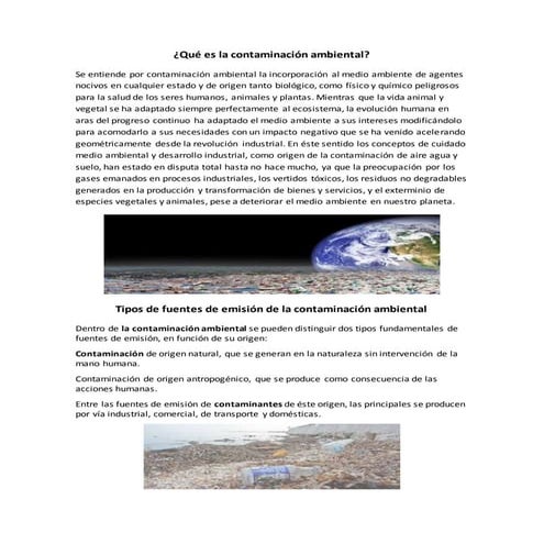 Contaminacion ambiental powerpoint | PPTX