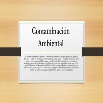Contaminacion ambiental