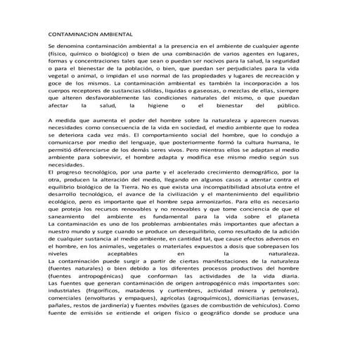 Contaminacion ambiental