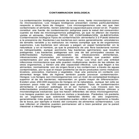 Contaminacion biologica