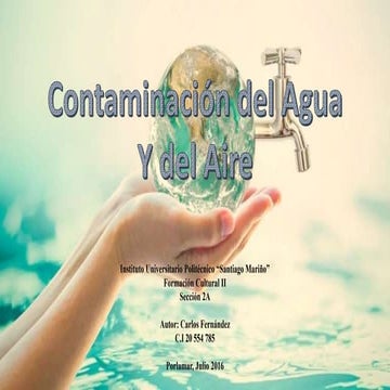 Contaminacion del agua y del aire