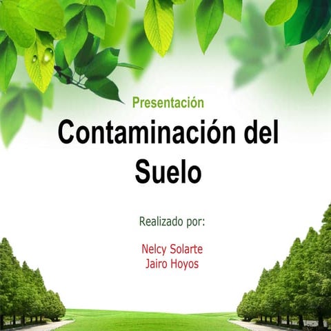 Contaminacion del  suelo