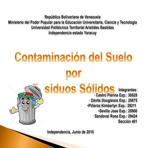 Contaminacion por residuos solidos
