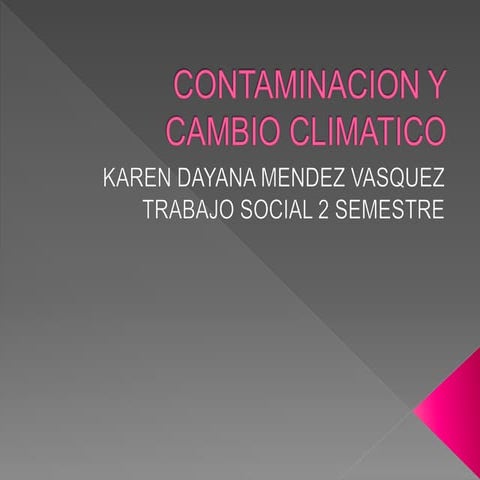 Contaminacion y cambio climatico