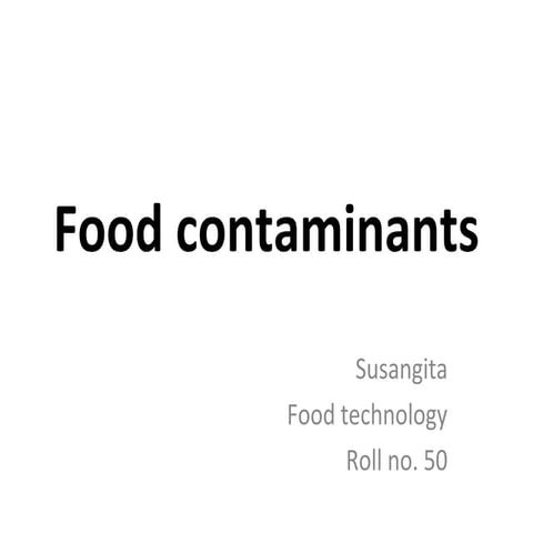 phy and chemical food Contaminants 