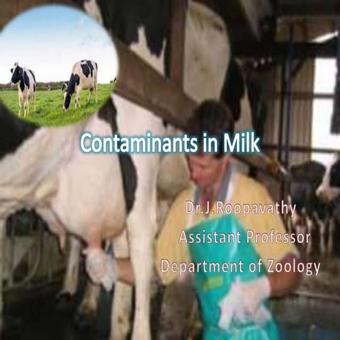 Contamination in milk/ Source of contamination in milk
