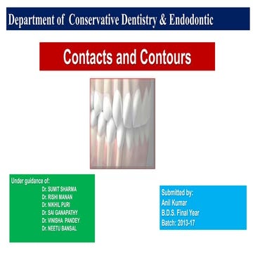 Contacts and contours