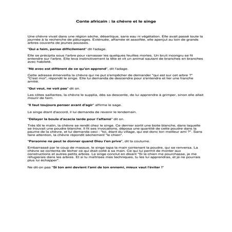 la chèvre et le singe