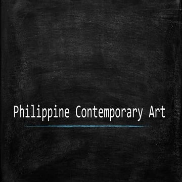 Philippine Contemporary Arts of the 21st Century 