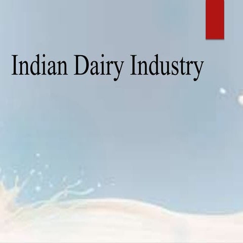 Contemporary- Indian dairy industry