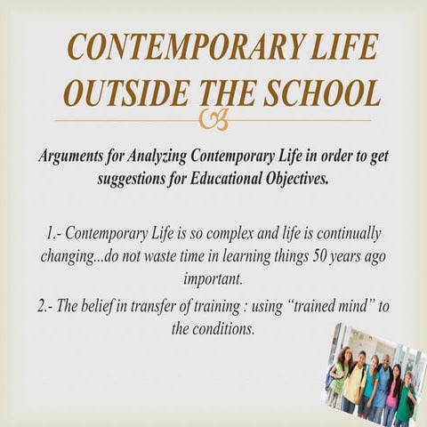 Contemporary life-outside-the-school | PPTX