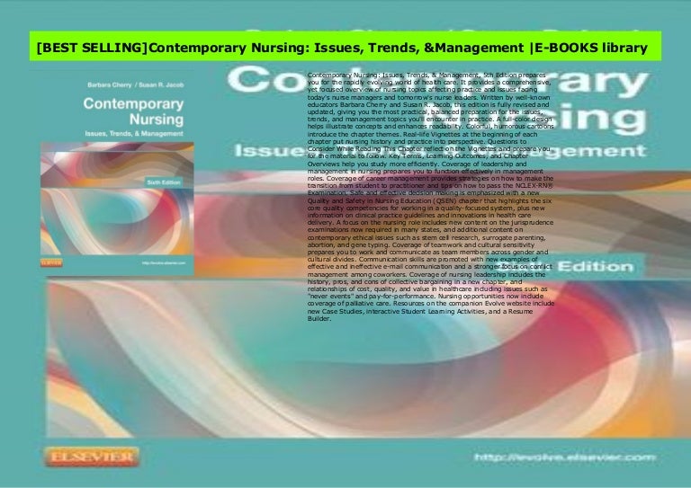 Contemporary Nursing Issues Trends & Management 8th Edition