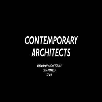 Contemporary architects